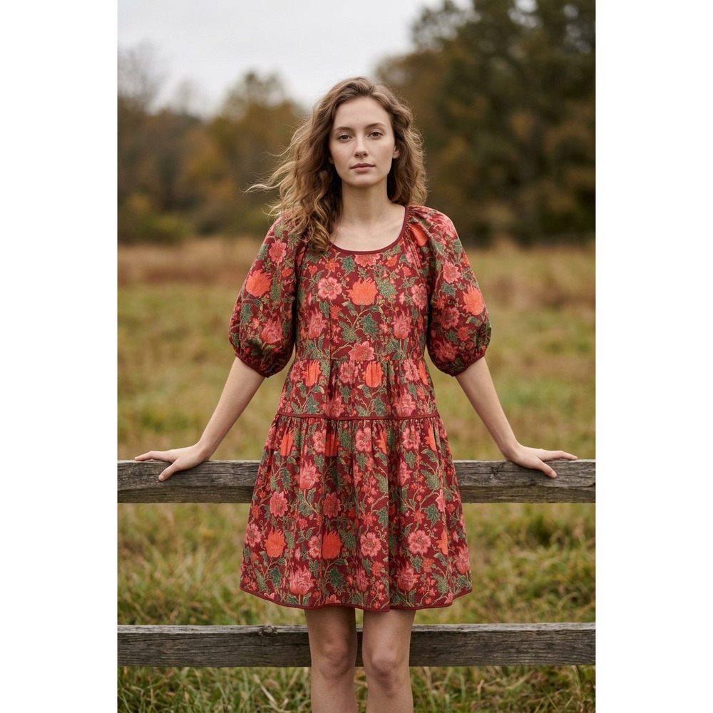 Laura Ashley x Urban Outfitters Cottagecore Mini‎ Floral Dress Open Back
